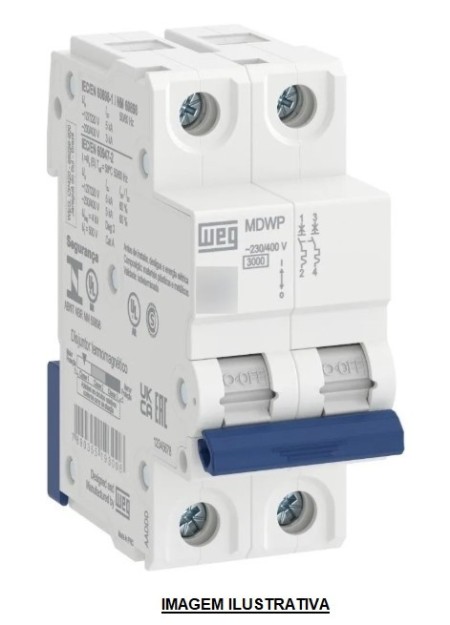 WEG DISJUNTOR DIN BIPOLAR 16A