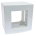 CAIXA SOBREPOR 75X75MM 2 POSTOS COM SUPORTE MARGIRIUS SLEEK BRANCA