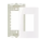 CONJUNTO PLACA 4X2 3 POSTOS COM SUPORTE MARGIRIUS SLEEK BRANCA