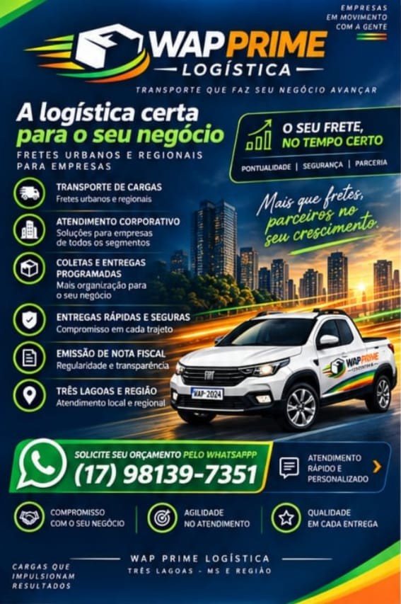 WAP Prime Logística: fretes urbanos e regionais para empresas